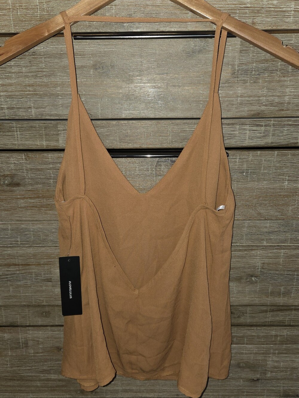 Lulus Womens Rust Low Back Spaghetti Strap Top Camisole Size S Fall Layering